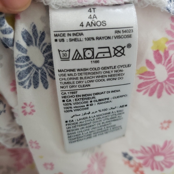 Old navy floral Dress girl size 4T - Picture 8 of 8